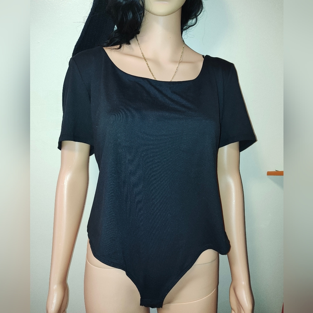Elegant Black Women's Bodysuit Top
